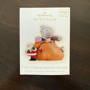 Hallmark I Want a Hippopotamus for Christmas Ornament